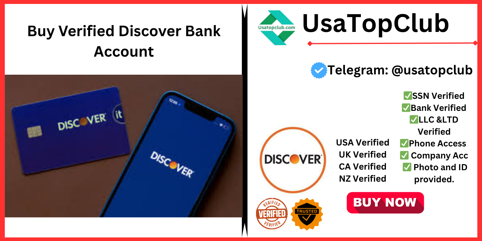 Buy Verified Discover Bank Account