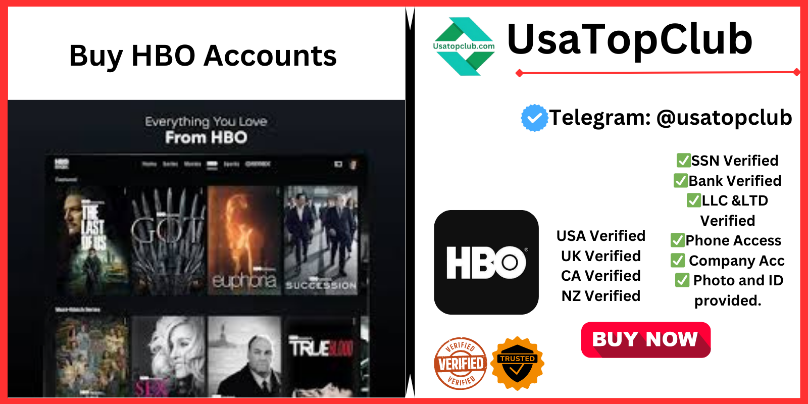 Buy HBO Accounts
