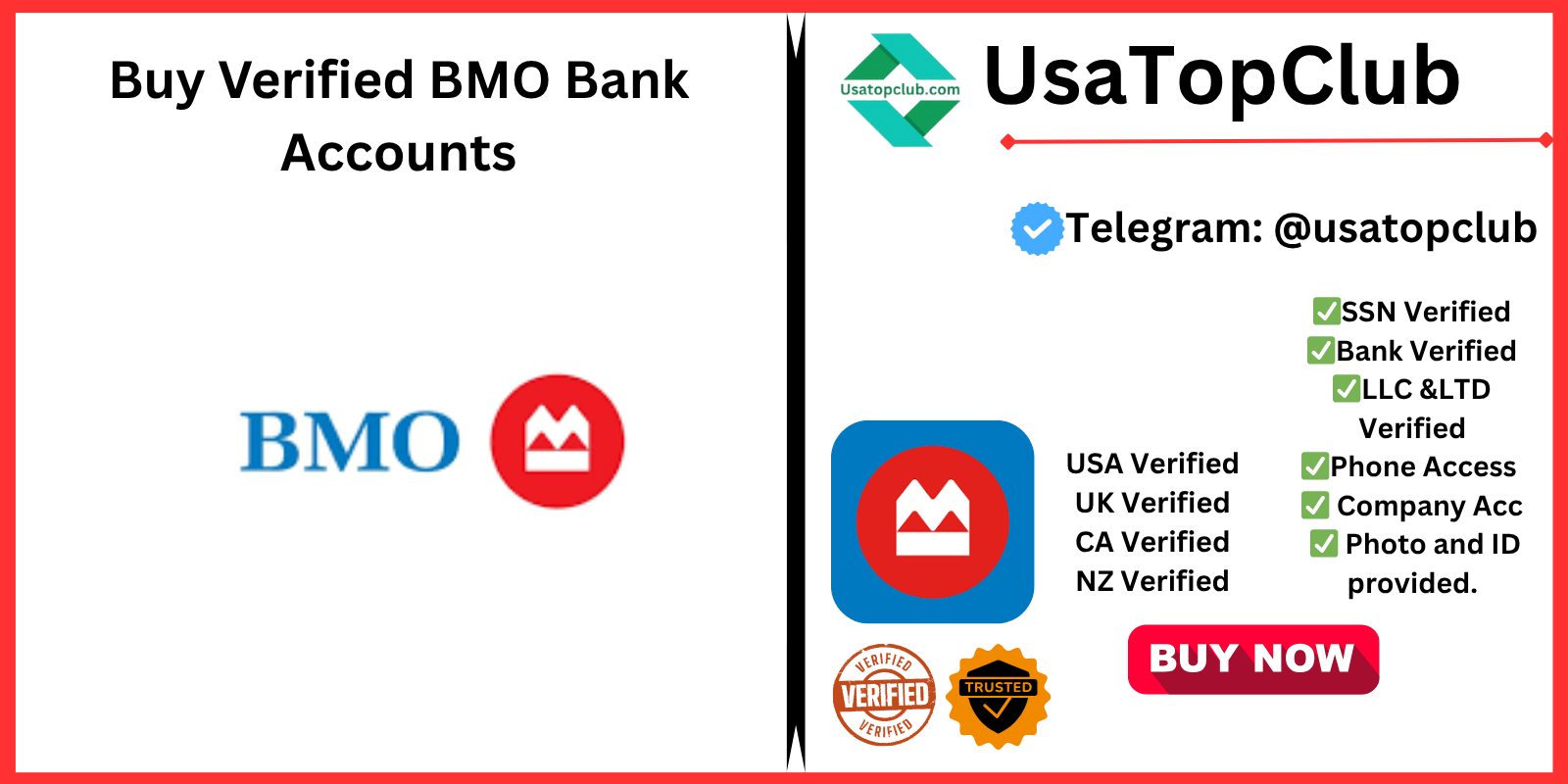 Buy Verified BMO Bank Accounts